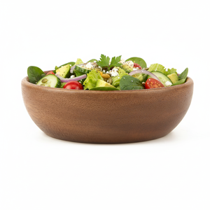 Деревянная чаша из акации без клея, цельная, 8/7/6 дюймов, для салата, фруктов, закусок или супа, модель 2026 - Product Image 1