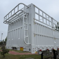 Semi-remorque à ridelles robuste personnalisée, 3/4/5 essieux, capacité 60 tonnes, avec parois latérales amovibles