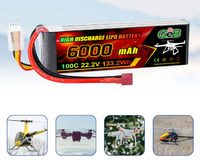 Batterie LiPo personnalisée LP2025 50C 100C 22.2V 5200mAh 115.44Wh pour systèmes de drones industriels multirotors, 300 cycles pour NMC