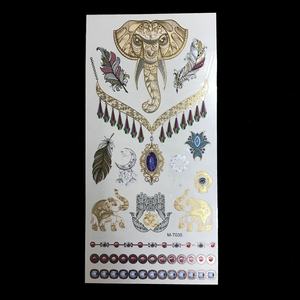 Autocollants temporaires dorés DIY inspirés des bijoux en or et argent métalliques pour distributeur automatique de tatouages - Product Image 5