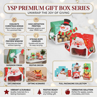Boîte d'emballage de Noël personnalisée pour pommes, boîte d'emballage de Noël 3D Père Noël et rennes, boîte avec poignée en corde pour cadeaux de fêtes