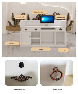 Mostrador de recepción de oficina blanco - Product Image 5