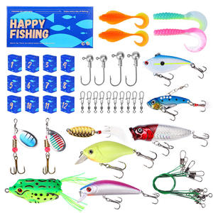 A-Style Holiday Bass Fishing Coffret cadeau Leurre en plastique Appât Minnow Wave VIB Spinner pour la pêche transfrontalière - Product Image 1