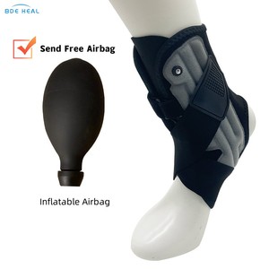 BDE nouvelle orthèse de cheville de <span class=keywords><strong>Sport</strong></span> réglable en néoprène soutien d'airbag gonflable bilatéral pour la fasciite plantaire <span class=keywords><strong>entorse</strong></span> Anti-fracture - Product Image 3