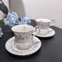 Ensemble tasse et soucoupe en porcelaine fine à motif floral et bordure dorée vintage de 250 ml, tasse à thé en céramique de style européen, mug à café pour le thé de l'après-midi