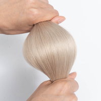 Invisible Mince pour Genius Trame Vierge Crue Extensions de Cheveux Humains Couleur Claire Naturel Russe Remy Cheveux Haute Qualité Trame Cabello