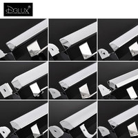 Perfil de aluminio LED en forma de V DGLUX, canal de luz lineal triangular con difusor de PC para tiras de luces LED de 10 mm