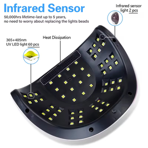 Lampe à ongles UV LED 256W, séchage rapide du vernis gel, capteur, écran LCD, marque privée, lampe de manucure - Product Image 6