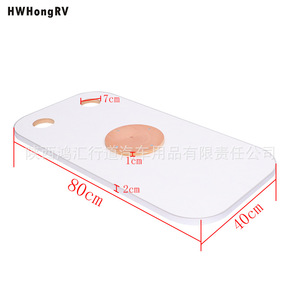 โต๊ะไม้เนื้อแข็ง Rv พร้อมขอบอะลูมิเนียม 80x40x3 ซม. สีขาวอ่อน สำหรับรถบ้าน - Product Image 4