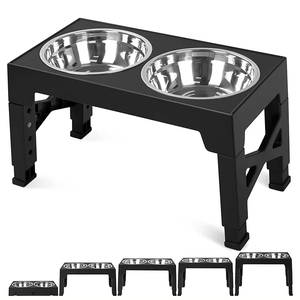 Hot Sell Customized Adjustable Heights Stainless Steel Elevated <strong>Dog</strong> Food <strong>Bowl</strong> <strong>Rounded</strong> Shape Outdoor Indoor Use Customized Logo - Product Image 2