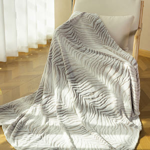 Modern Luxury Flannel Fleece Throw Blanket 100% Polyester Soft and Lightweight Winter Knitted <b>Bedding</b> for Home Decorative Use - Product Image 6