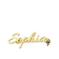 Broche Haute Couture personnalisée avec nom anglais, épingle de sûreté en acier inoxydable, design ajouré polyvalent