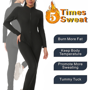 Combinaison de sauna amincissante <span class=keywords><strong>pour</strong></span> femme, grande taille, respirante, écologique, <span class=keywords><strong>pour</strong></span> le sport et la maison – Nouveauté très prisée - Product Image 4