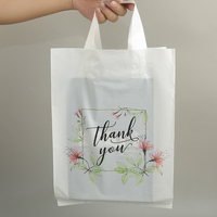 Diskon besar plastik tahan air kain ritel mewah dicetak modis Terima kasih kemasan tas belanja bahan makanan dengan pegangan