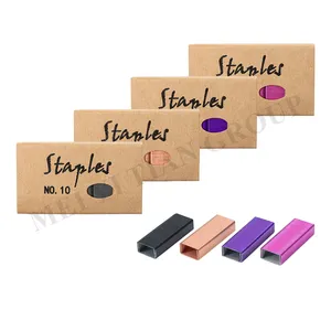 Văn phòng Stapler Staples kim loại màu Staples của nhãn hiệu Stapler Refill No.10 Premium Staples cho #10 Mini staplers 1000/hộp