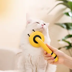 Số Lượng Nhỏ Tùy Chỉnh Bee Pet Lược Thép Không Gỉ Và Nhựa Chải Chuốt Bàn Chải Cho Mèo Và Chó Thuận Tiện Công Cụ Làm Sạch