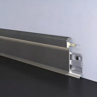 Plinthes en aluminium de qualité supérieure, bandes LED basse tension, résistantes à la corrosion, textures multiples, auto-adhésives, cuisine, escalier