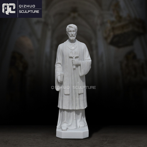 Estatua de San <span class=keywords><strong>Antonio</strong></span> De Pauda <span class=keywords><strong>Luz</strong></span> De Noche de mármol hecha a mano de tamaño real para Iglesia - Product Image 4