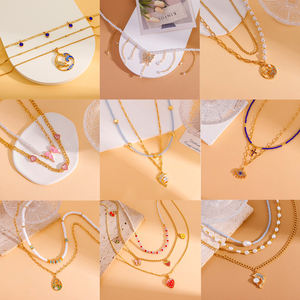 Abordable Strass Perle Rubis Croix Pendentif Chaîne en <span class=keywords><strong>Argent</strong></span> Collier Hypoallergénique <span class=keywords><strong>Pas</strong></span> <span class=keywords><strong>Cher</strong></span> Collier Garçons Collier - Product Image 2