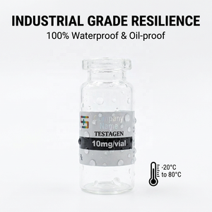 Etiquetas Adhesivas Transparentes Dobles para Viales de 10 ml, Impresión CMYK Personalizada, Etiquetas Impermeables para Botellas de Inyección de Péptidos - Product Image 4