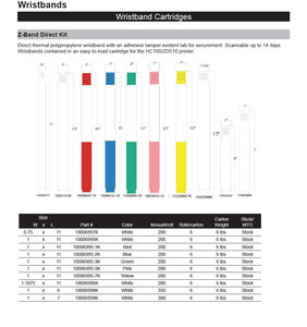 Couleur blanche adultes pour imprimante <span class=keywords><strong>zebra</strong></span> HC100 ZD510-HC Bracelet cartouche - Product Image 6