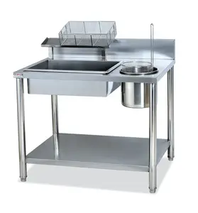 Fast Food Equipment Manual Breading Table workbench work table for kitchen equipment