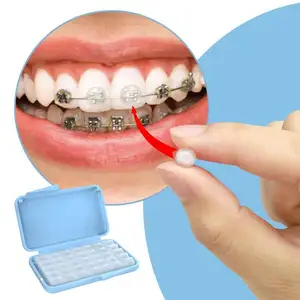 Sıcak satış diş ortodontik parantez hasta balmumu 100% yenilebilir renkli Ortho ağrı kesici balmumu