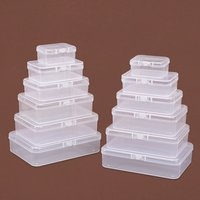 Boîte de rangement transparente en PP avec couvercle à boucle rectangulaire, épaisseur 2 mm, pour dossiers A4 et présentoirs de cartes, idéale pour l'export.