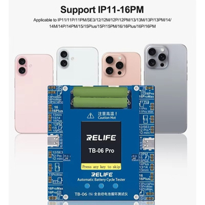 Testeur de cycle de batterie entièrement automatique double canal RELIFE TB-06 Pro pour les séries IPHONE 11-16 – Résout le problème de l'impossibilité de calibrage - Product Image 3