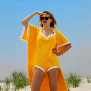 Toalla de Playa 2 en 1 para Mujer, 100% Algodón, Tipo Terry, para Tomar el Sol, Toallas de Playa Personalizables con Logotipo - Product Image 4