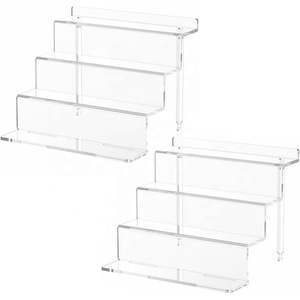 4-Tier Acrylic hiển thị mỹ phẩm Kệ rõ ràng đứng cho amiibo cho Funko cho Pop con số cupcakes Nước hoa tổ chức Lưu trữ 9 inch - Product Image 1