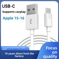 Câble de charge rapide USB-C 6A de 2 m compatible iPhone 15-17 Pro Max avec gaine TPE et transfert de données