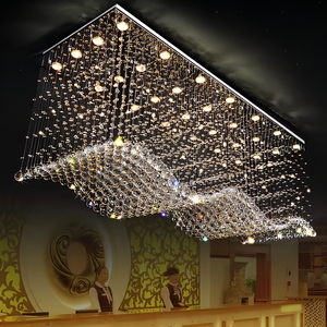 Lustres en cristal et acier de luxe de grande taille au design nordique moderne pour salon et hôtel, personnalisés par Zeal Lighting - Product Image 1