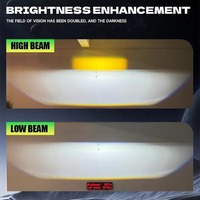 Projecteur de moto Bi LED HS3 110W, faisceau haut/bas, double couleur 3000K Jaune 6000K Blanc, phare avant de moto 12V