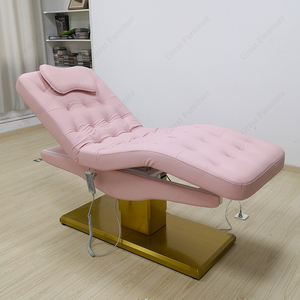 Mesa moderna de oro blanco para tratamiento de pestañas, silla eléctrica de masaje de belleza para salón de belleza Facial - Product Image 6