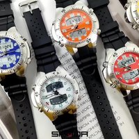 Reloj de Cuarzo Analógico-Digital para Hombre Mulan 3008, Resistente al Agua, Deportivo, Estilo HipHop, Luminoso, con Correa de Resina y Caja de Aleación, Nueva Llegada
