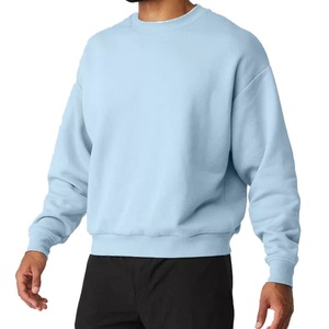 Sweat-shirt de sport à col rond en molleton français respirant avec logo personnalisé pour hommes - Product Image 1