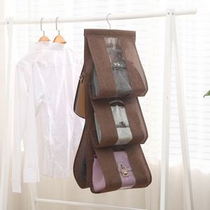 Bedroom <b>Wardrobe</b> <b>Storage</b> Organizer Closet Hanging Roll 5-Tier Cotton Linen Clothing <b>Storage</b> System - Product Image 6