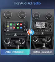 Estéreo de Coche Android 14 de 2 Din para Audi A3 S3 RS3 8P 2003-2012, Reproductor Multimedia con CarPlay Inalámbrico y Navegación GPS