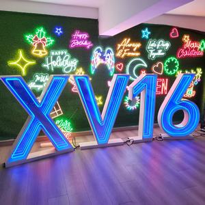 Letras de Marquesina con Espejo Infinito <span class=keywords><strong>3D</strong></span> de Neón Personalizadas de 3 y 4 Pies, Luces LED de Números de Marquesina para Decoración de Bodas y Fiestas de Cumpleaños - Product Image 4