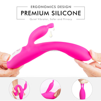 Großhandel Realistischer Vibrator mit Heizfunktion für G-Punkt, Doppelköpfiger Kaninchen-Vibrator, Weibliches Masturbationsspielzeug