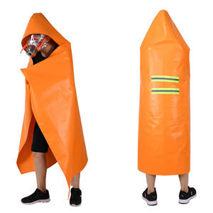 Cape à capuche ignifuge en fibre de verre HuaRui avec capuche Cape d'évacuation d'urgence et couverture certifiée CE & RoHS légère - Product Image 1