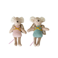 Peluche Souris Ailée Mignonne et Confortable, Tissu Ultra Doux, Compagnon en Coton PP, Jouet Décoratif pour Chambre d'Enfant, 14 Ans