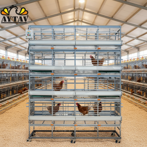 Nouvelle cage à poulets en métal de qualité supérieure à 4 niveaux, alimentation automatique, panneau de contrôle AYTAV inclus, modèle haut de gamme 501002, garantie 1 an - Product Image 3
