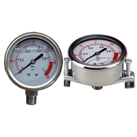 Manomètre SONGLIN en acier inoxydable 304 avec raccord en laiton, manomètre de pression d'huile de haute qualité, précision de 1,6 %, 0-16 bar, cadran de 63 mm