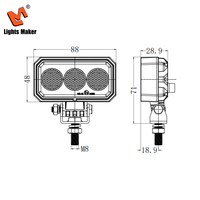 Lámpara Auxiliar de Conducción Todoterreno 4x4, Barra de Luz LED de 3.5 Pulgadas y 12W con Haz de Inundación para Camioneta, ATV, SUV 0605-12