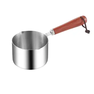 Dapur Mini Panci Saus Stainless Steel 304 Panci Susu untuk Mencair Mentega Coklat Krim Panci Lilin Mencair Pot