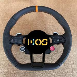 Pour Audi A6 A7 C8 S6 <span class=keywords><strong>RS6</strong></span> S7 RS7 <span class=keywords><strong>Volant</strong></span> à deux boutons en fibre de carbone 2017 2018 2020 <span class=keywords><strong>2021</strong></span> 2022 2024 avec palettes de changement de vitesse - Product Image 6