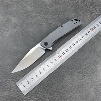 Couteau pliant de poche de qualité industrielle avec manche en acier inoxydable 440, lame 8Cr13Mov, dureté 58HRC, couteau tactique de camping EDC OEM