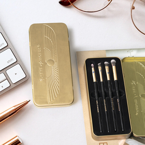 Guangzhou eigene Fabrik benutzer definierte Großhandel Verpackung Zinn Geprägte Kosmetik Werkzeug Verpackung goldene Blechdose <span class=keywords><strong>Solid</strong></span> Gold Square Tin Box - Product Image 2